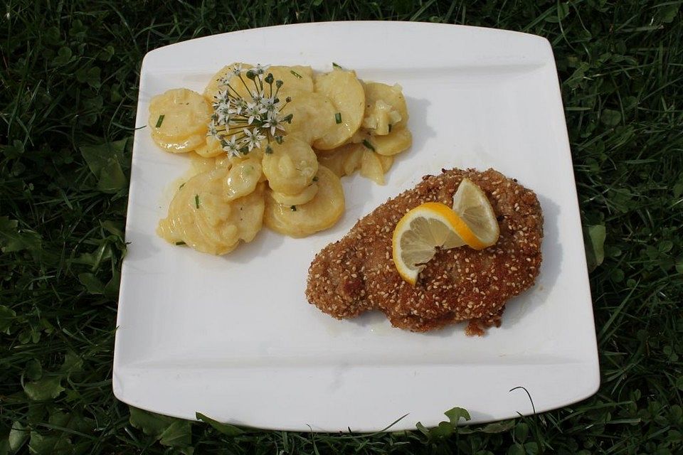 Nordhessischer Kartoffelsalat mit saurer Sahne