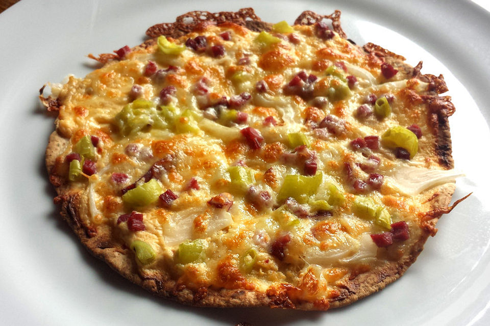 Tortilla-Pizza Elsässer Art