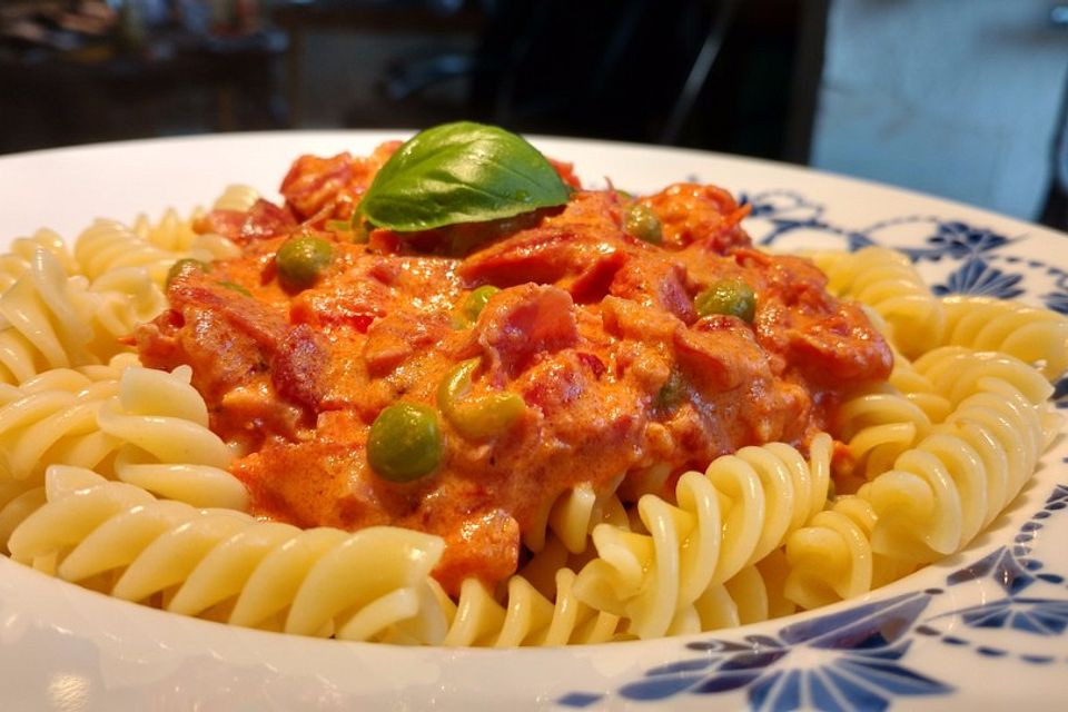 Pasta Piselli mit Coppa