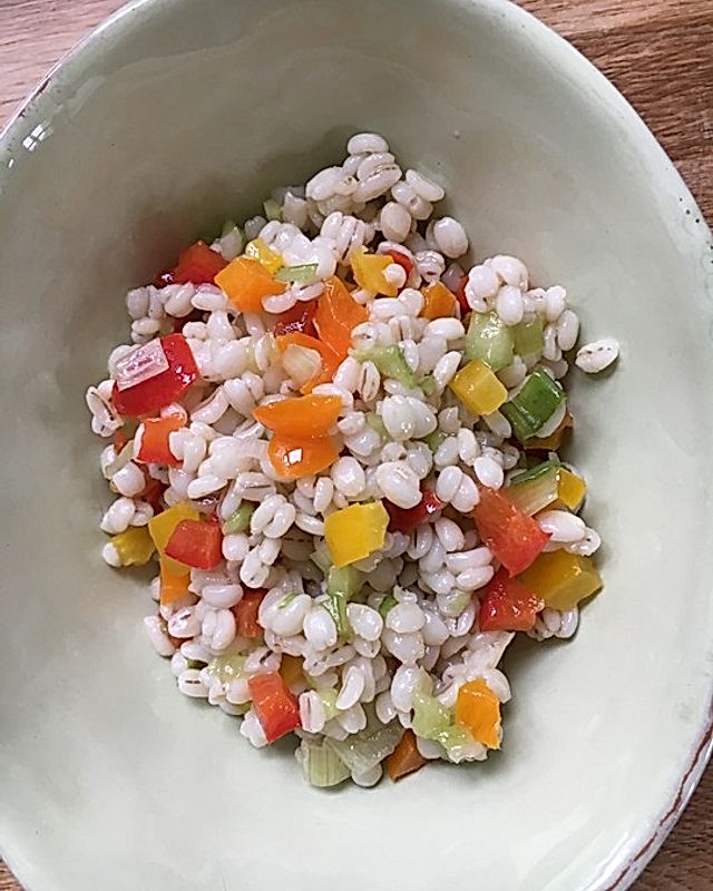 Paprika-Gurken-Salat mit Gerste