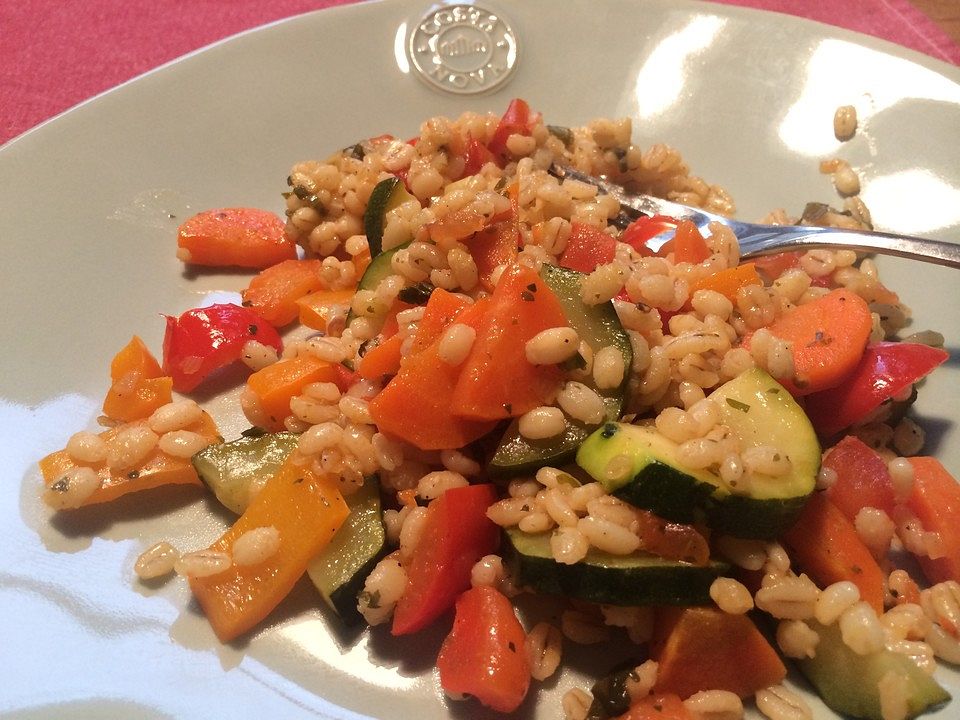 Gersten-Risotto mit Paprika und Zucchini von audrey_85| Chefkoch