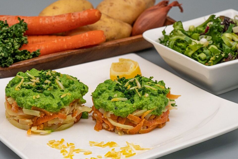 Moodles mit Erbsen-Kokos-Pesto