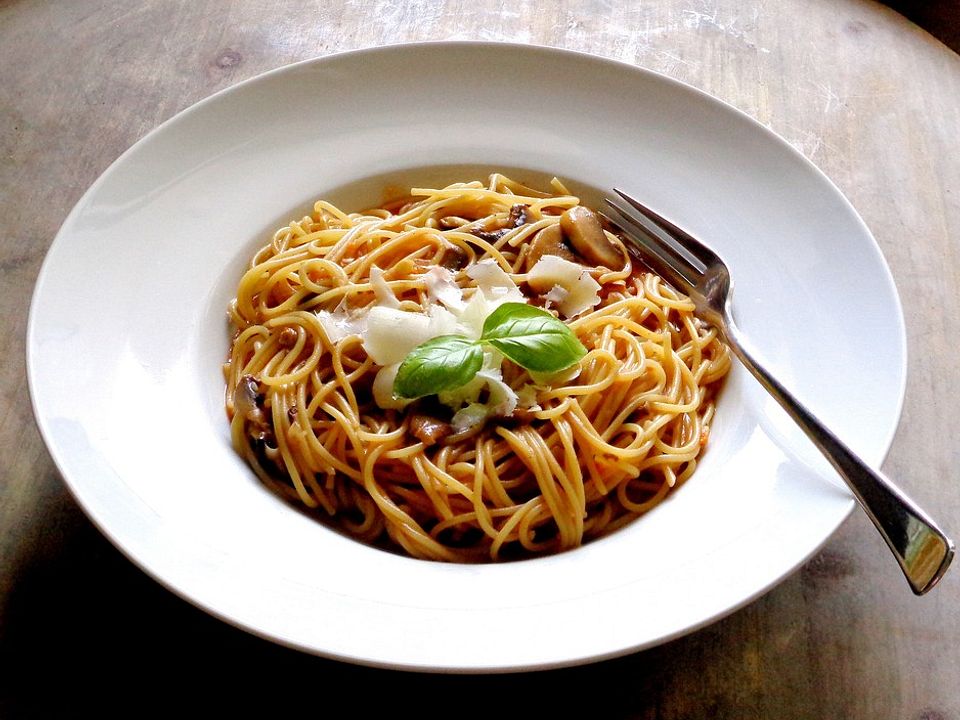 One-Pot-Spaghetti mit Champignons von sternchenfaenger| Chefkoch