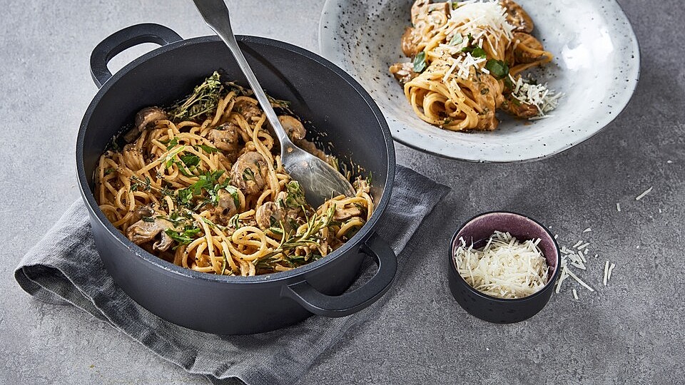 One-Pot-Spaghetti mit Champignons von sternchenfaenger