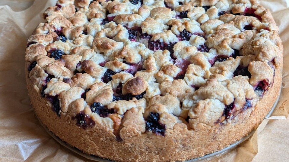 Brombeer-Quark-Kuchen mit Zimtstreuseln von Anaid55