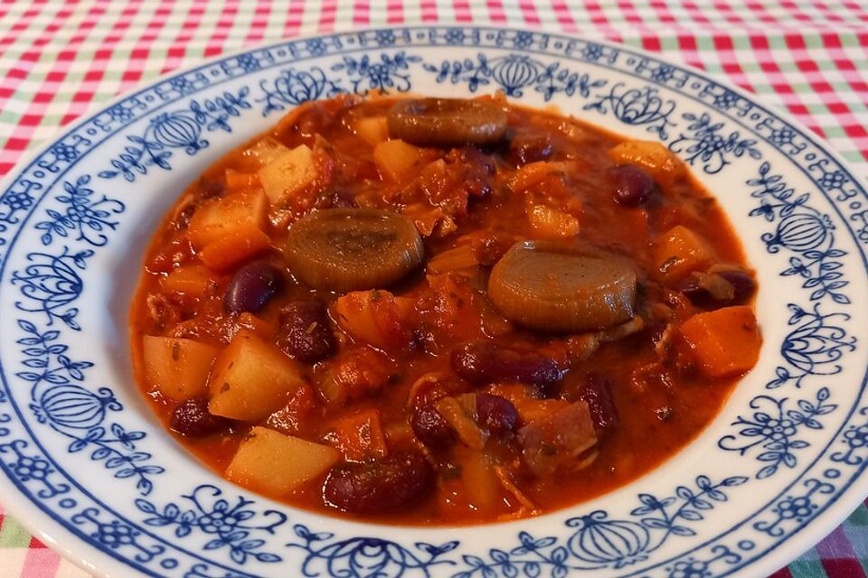 Bohnen-Tomaten-Suppe