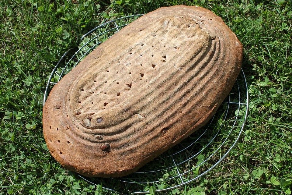 Kamut-Dinkel-Kürbiskern-Brot mit Kürbiskernöl