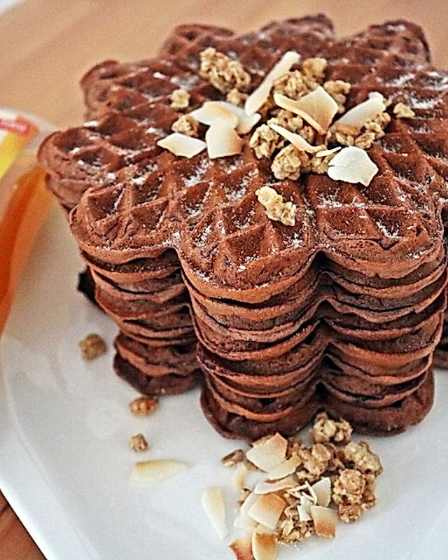 Schokoladenwaffeln mit Getreide- oder Traubenzucker