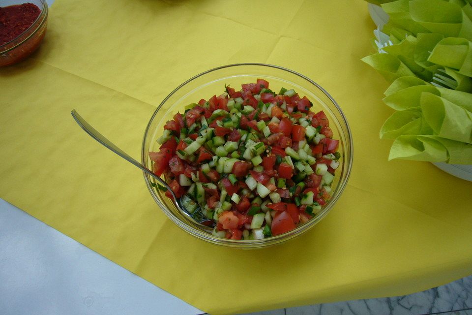 Israelischer gemischter Salat