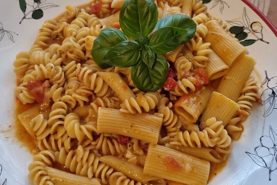 One Pot Pasta Tomate-Mozzarella