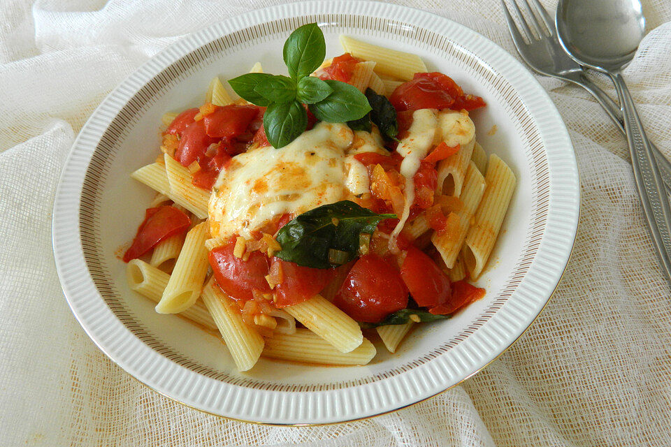 One Pot Pasta Tomate-Mozzarella