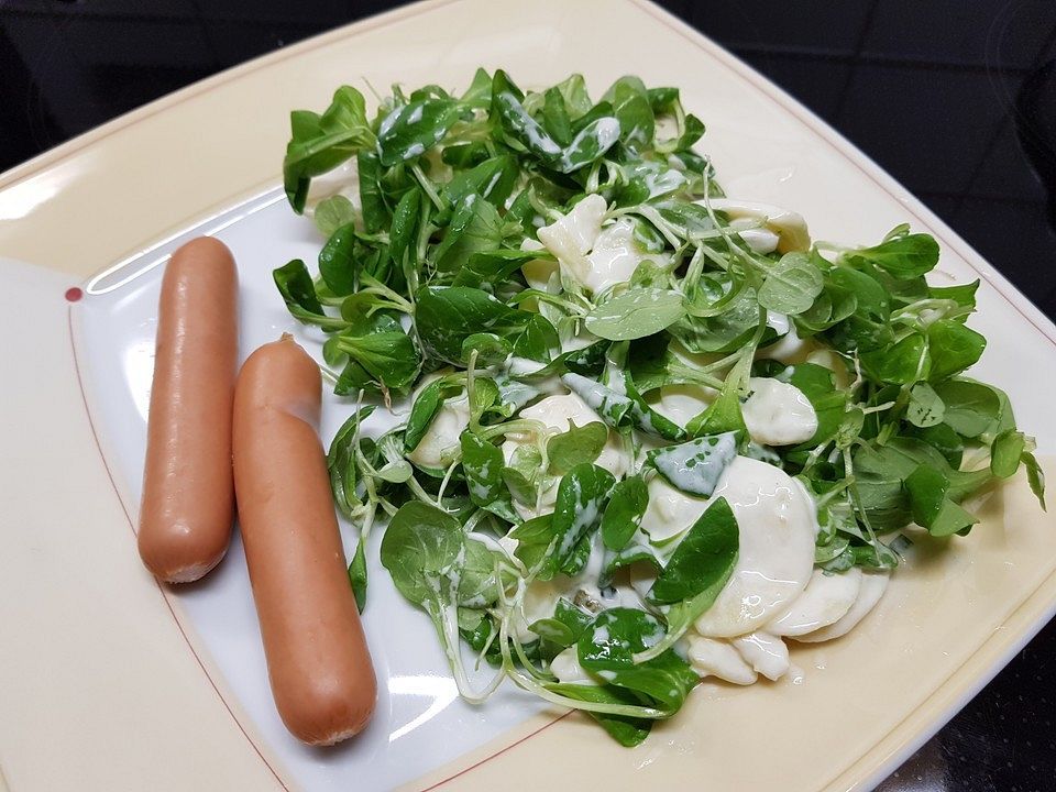 Kartoffelsalat mit Feldsalat und selbstgemachter Remoulade von Kai ...