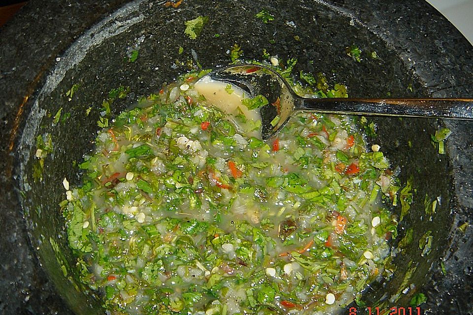 Baked Thai Red Curry Chicken with Coriander Chutney