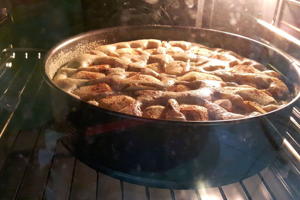 Versunkener Apfelkuchen, glutenfrei