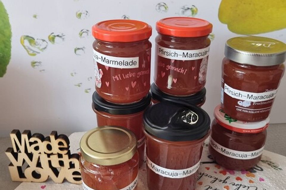 Pfirsich-Maracuja-Marmelade