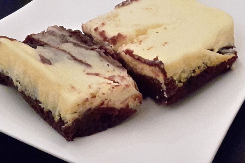 Marmor-Cheesecake-Brownies