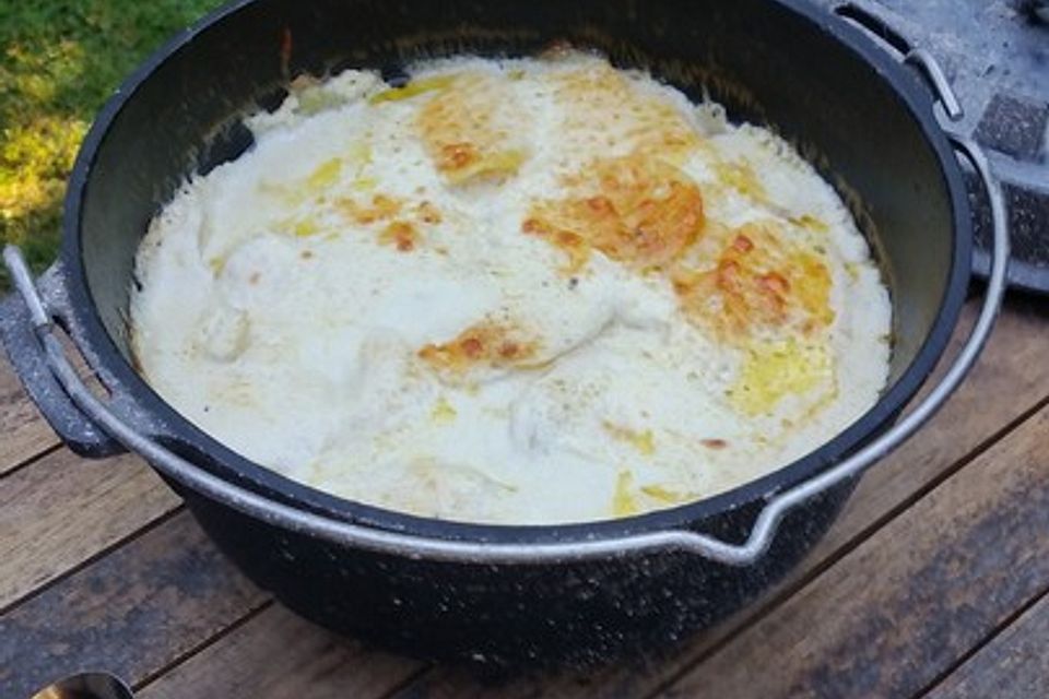 Kartoffelgratin aus dem Dutch Oven