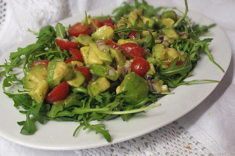 Rucola-Tomaten-Avocadosalat