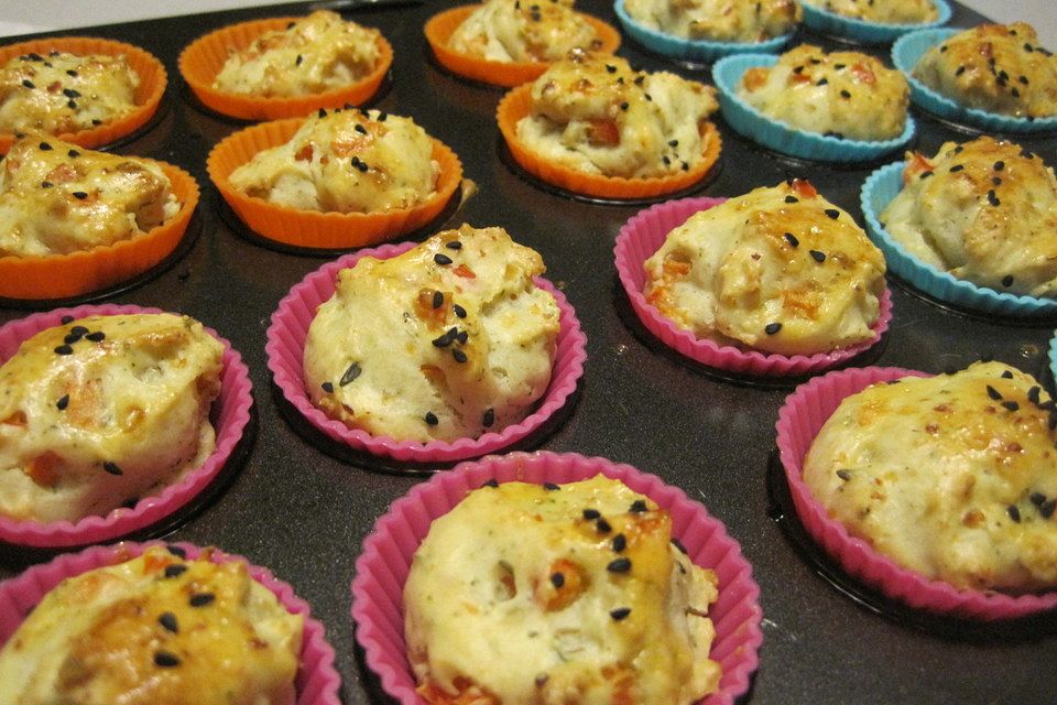 Minimuffins mit Hüttenkäse