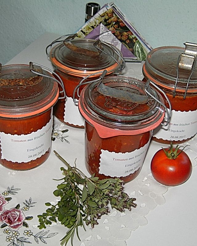 Tomatensoße aus frischen Tomaten einkochen