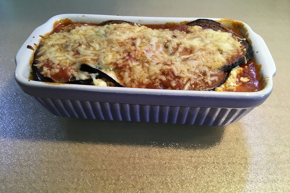 Lasagne aus Auberginen mit Feta