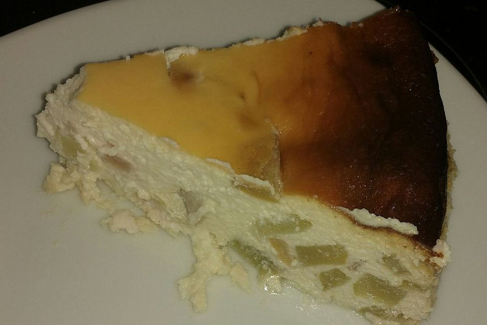 Quark-Pfirsich-Kuchen ohne Boden