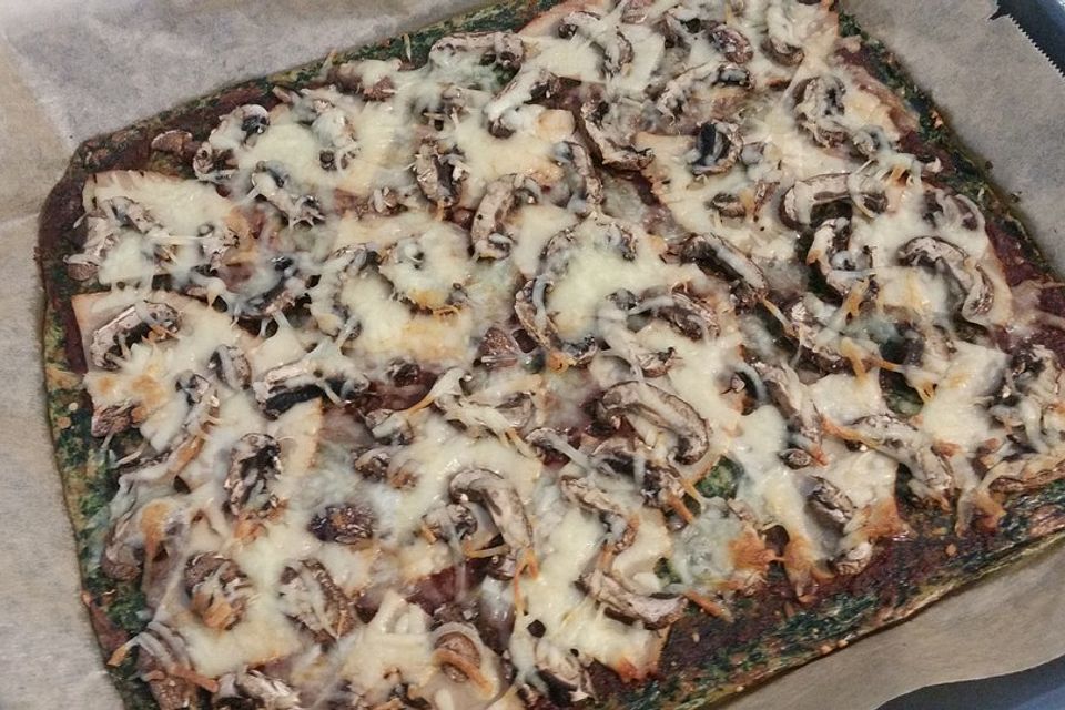 Spinatbodenpizza