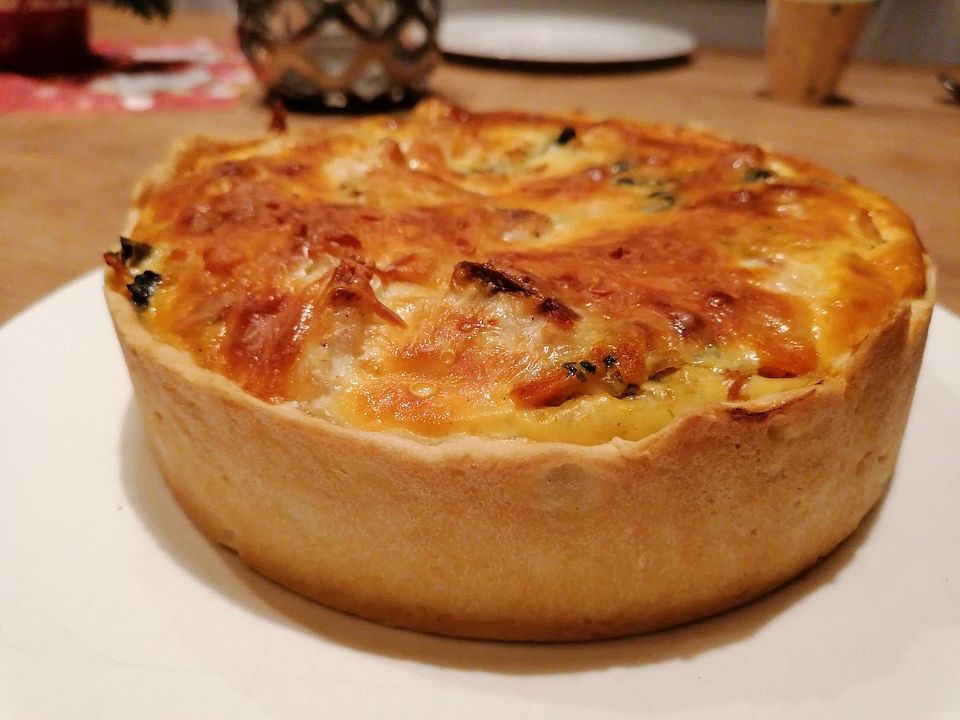 Quiche mit Lachs, Spinat und Kürbis von dodith| Chefkoch