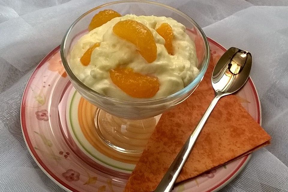 Vanillecreme mit Mandarinen