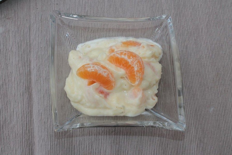 Vanillecreme mit Mandarinen