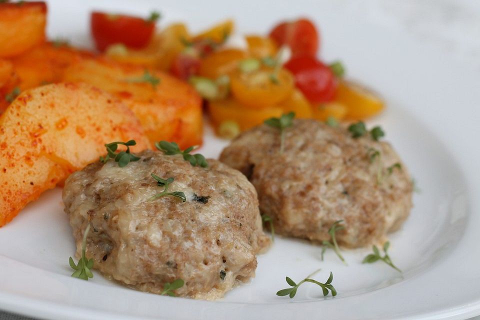 Puten-Käse-Frikadellen aus dem Backofen