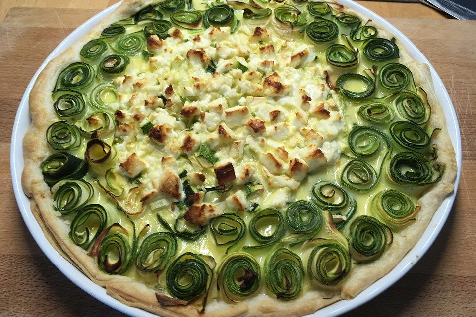 Zucchiniblüten-Quiche