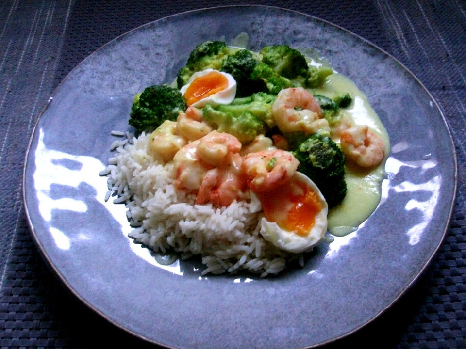 Eier-Brokkoli-Ragout mit Shrimps von McMoe| Chefkoch