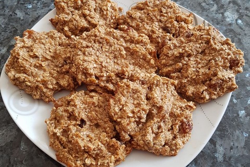 Haferflocken-Plätzchen mit Karotte und Feigen, ohne Zucker