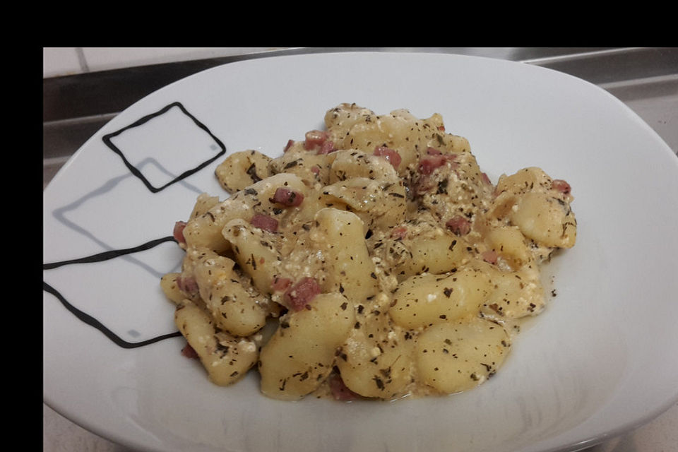 Schinken-Käse-Sauce für Pasta