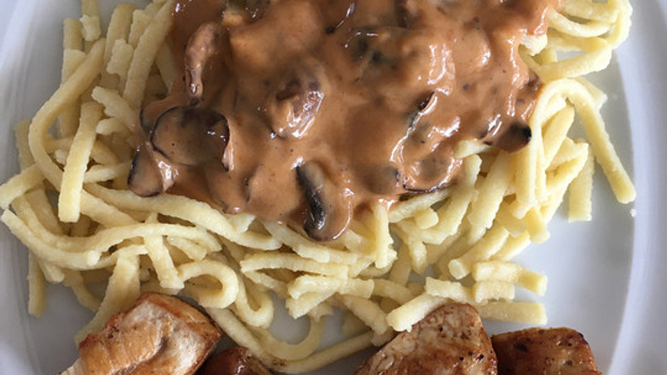 Cremige Champignonsoße von Gsälzbär Cremige Champignonsoße von Gsälzbär