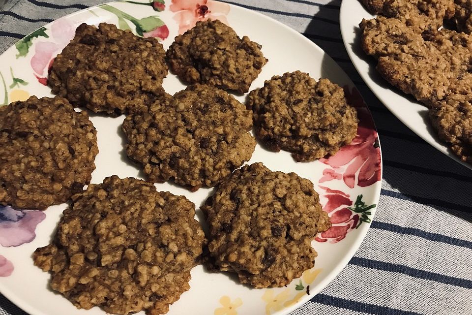 Schwedische Schoko-Haferflocken Cookies