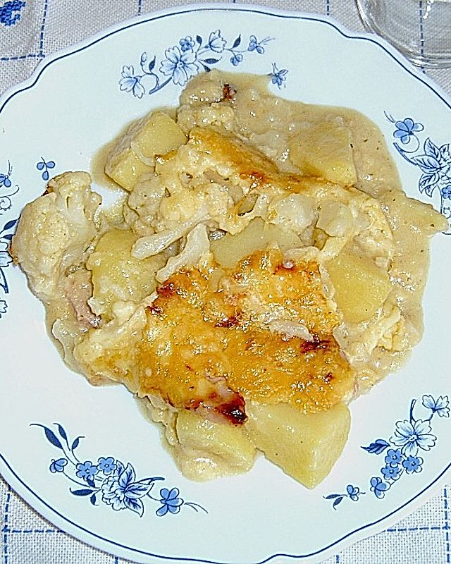 Kartoffel - Auflauf mit Käse - Béchamel