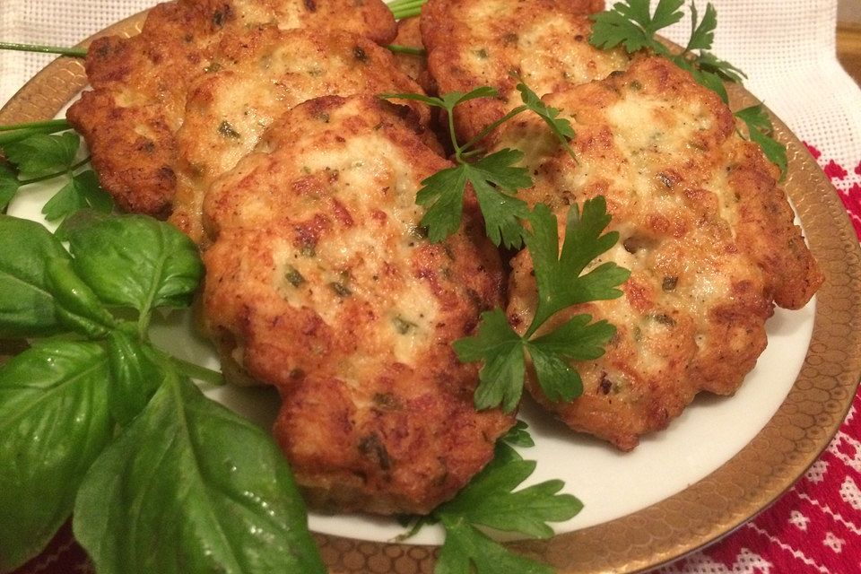 Gehackte Hähnchensteaks