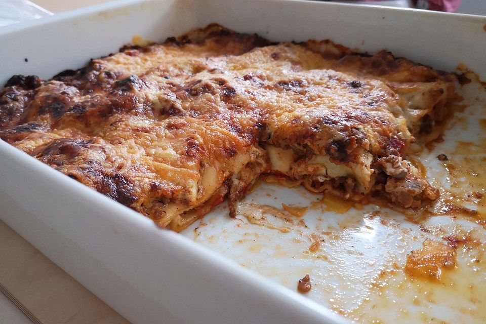 Furchtbar einfache Lasagne (Familienrezept)