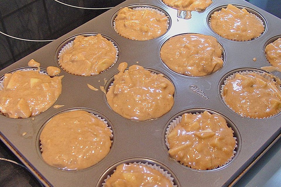 Zimtige Apfel - Muffins