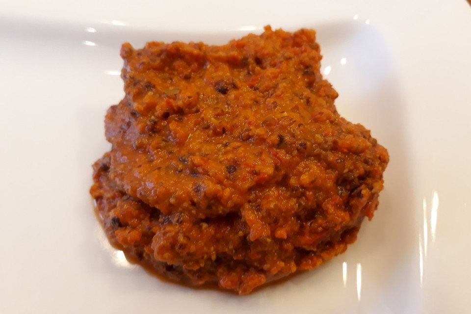 Hummus mit gerösteter Paprika