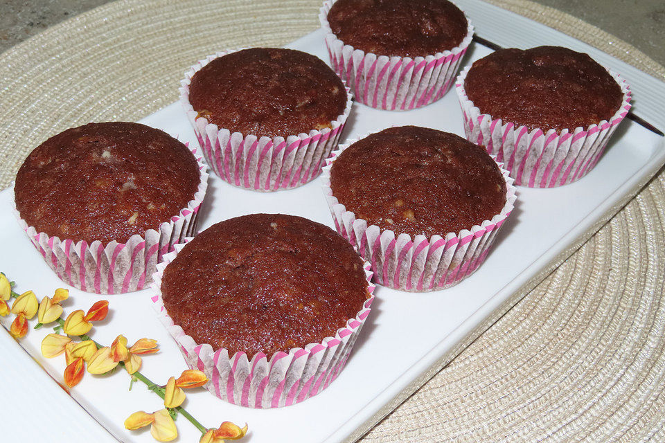 Schoko-Bananen-Mango Muffins