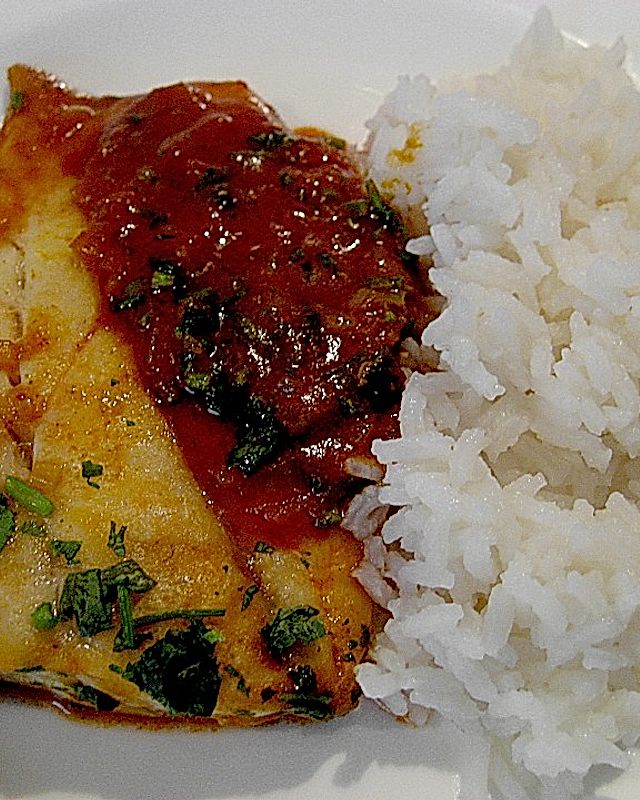 Curry-Bratfisch mit Koriander