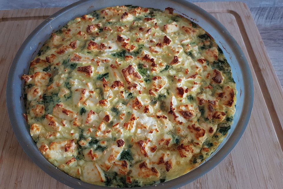 Spinat-Lachs-Quiche Low Carb