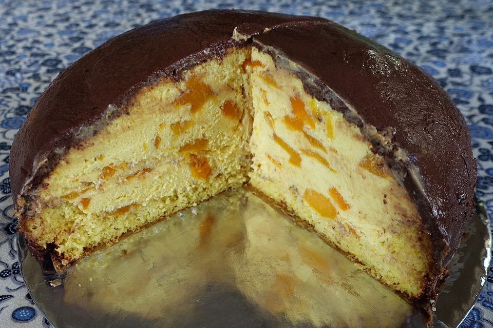 Mango-Creme-Maulwurfshügel