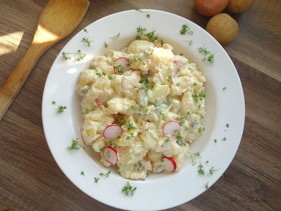 Kartoffelsalat mit Kresse, Radieschen und Mayonnaise von ausprobieren14 ...