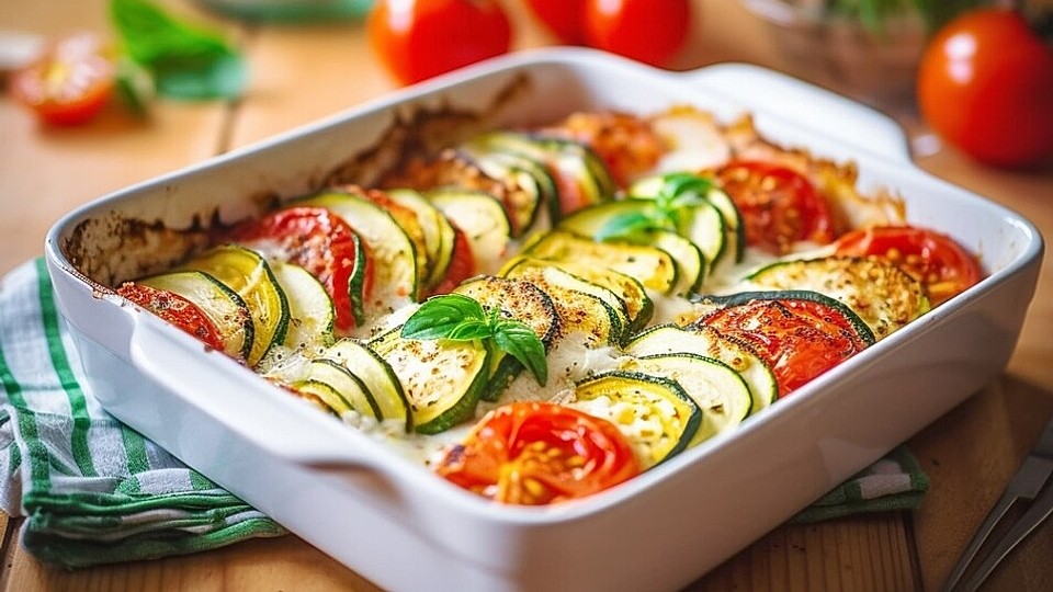 Zucchini-Tomaten-Auflauf