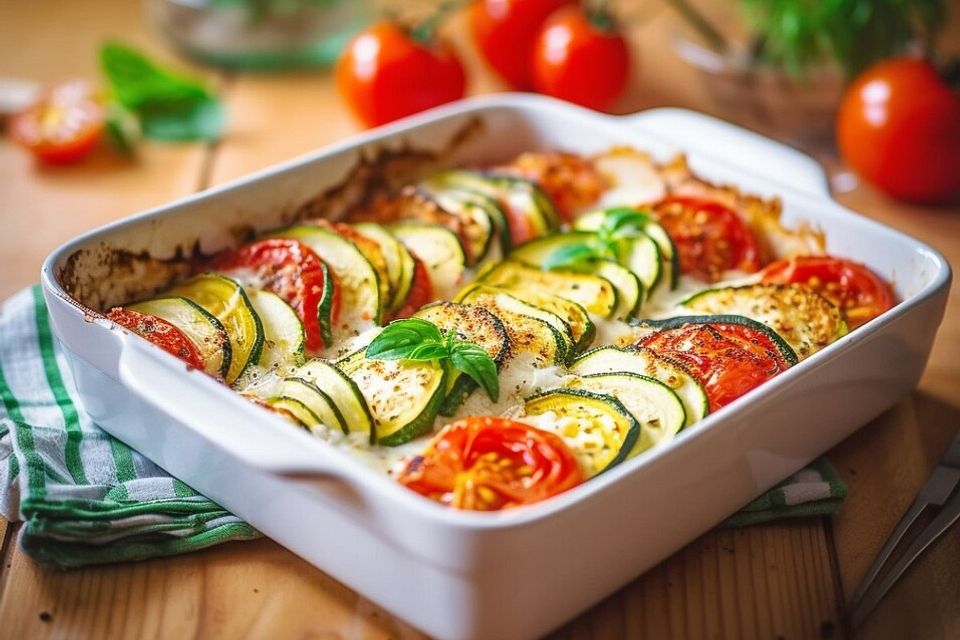 Zucchini-Tomaten-Auflauf