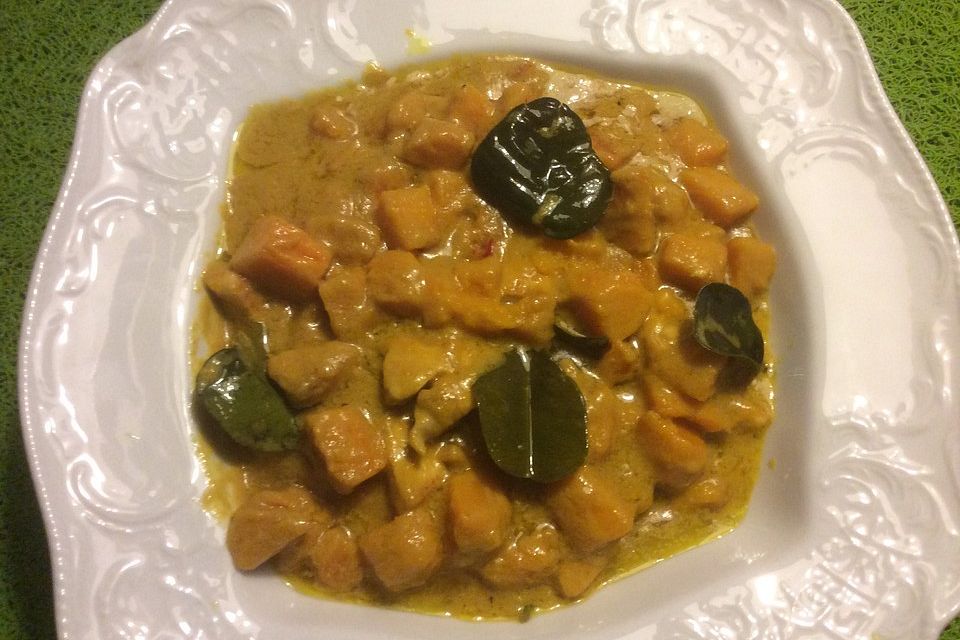 Thai Green Chicken Curry mit Kürbis